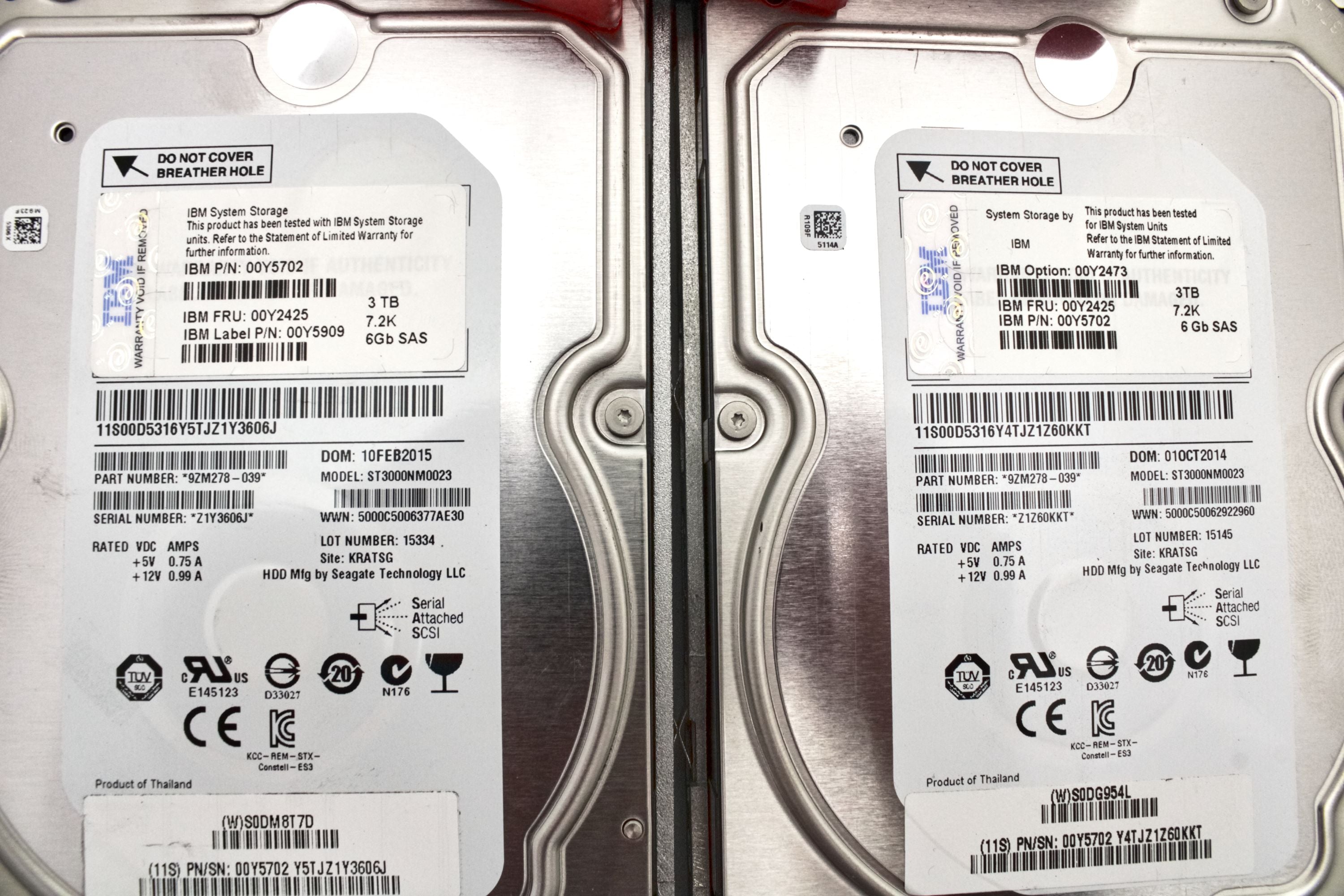 IBM 00Y2425_x12 3TB 7.2K SAS 3.5" Hard Drive