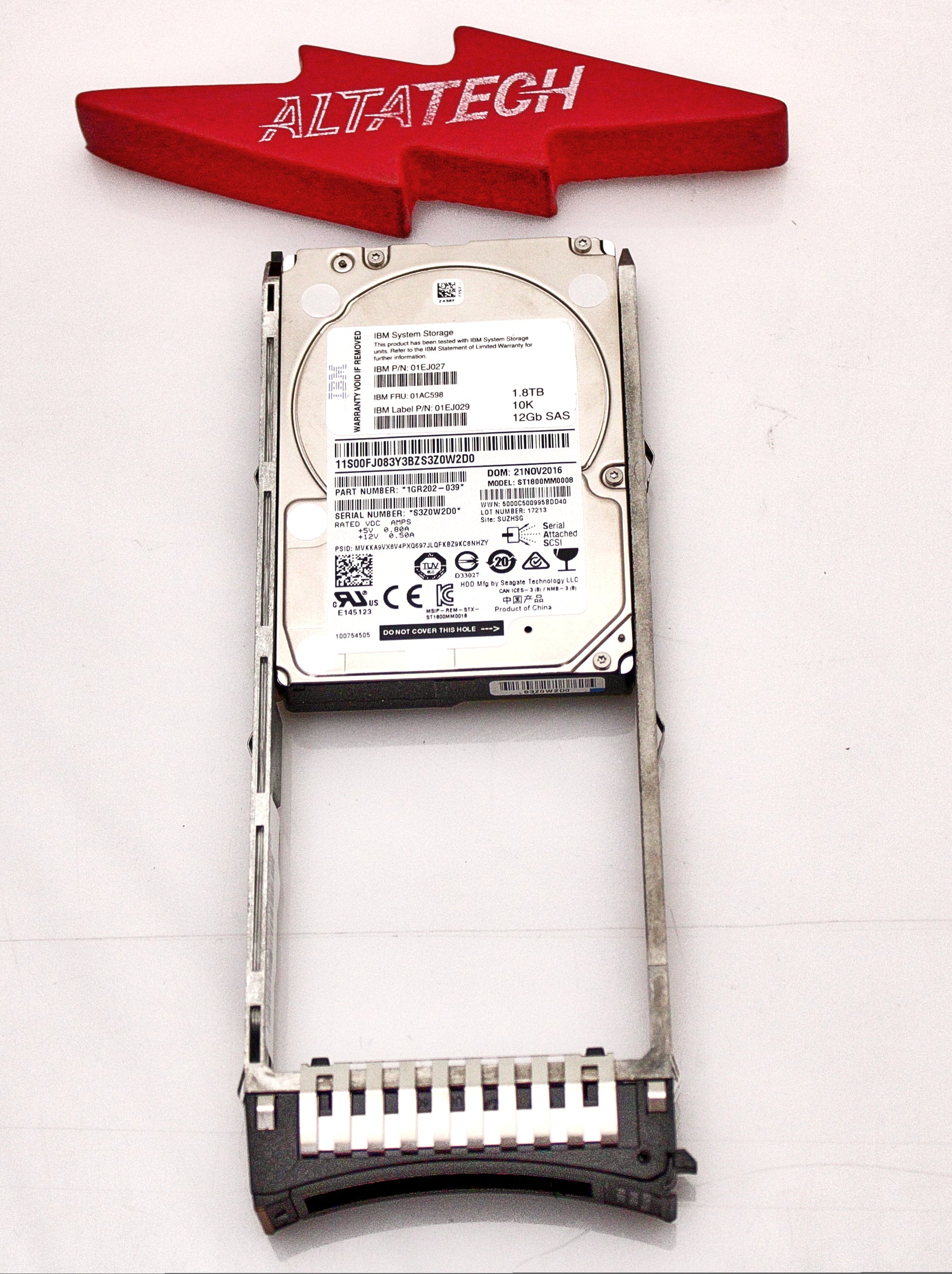 IBM 01AC598 1.8TB 10K 2.5 INCH HDD