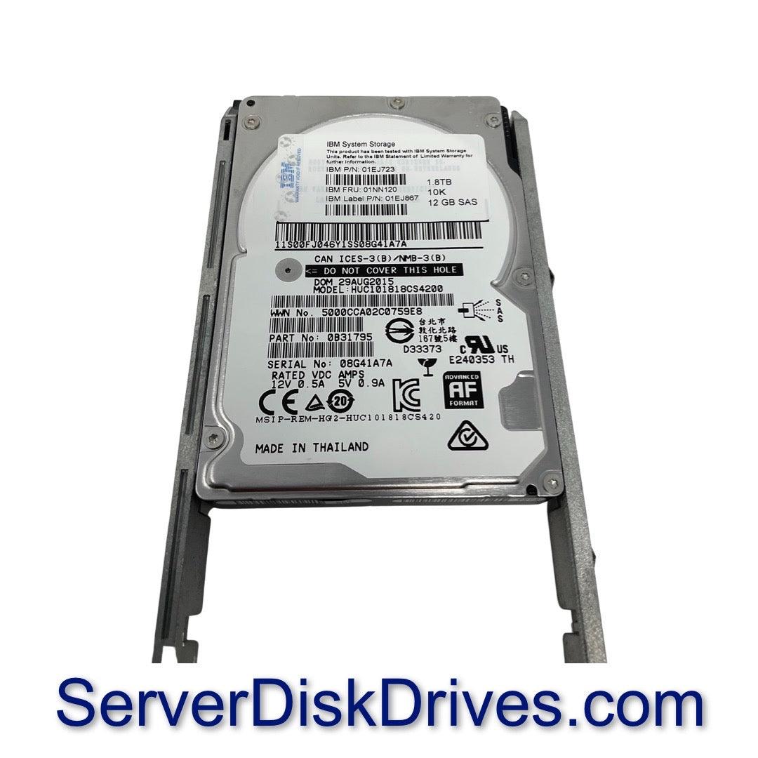 01NN120 01EJ723 Lenovo V3700 V2 1.8TB 10K 12G 2.5" SAS Hard Drive