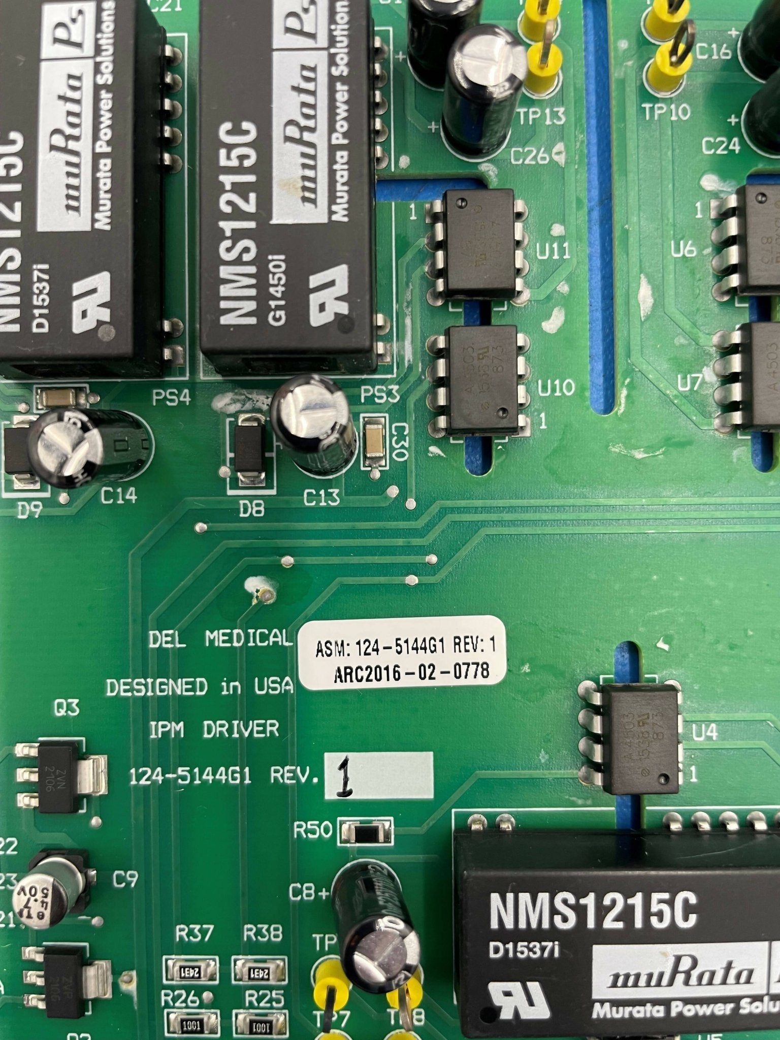 IPM Driver Board (124-5144G1 Rev 1 Del Medical