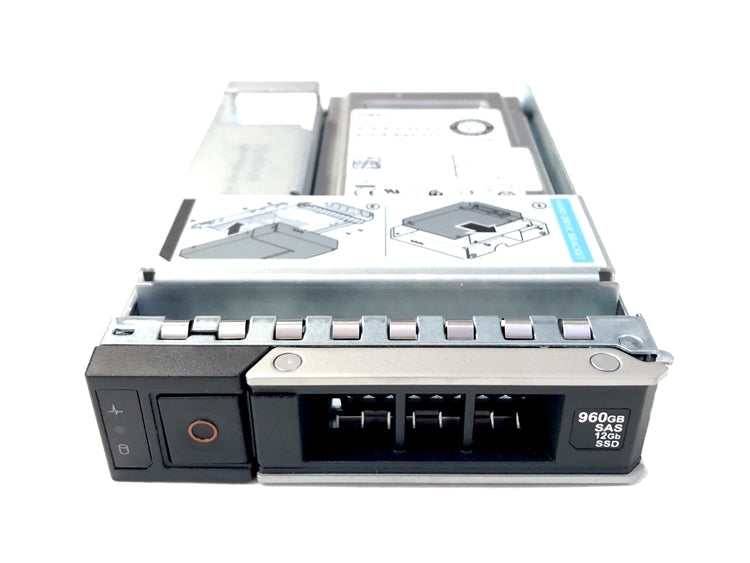KG24J Dell 960GB MLC SAS 12Gbps Hot Swap Mixed Use 2.5-inch Solid State Drive with 3.5-inch Hybrid Carrier