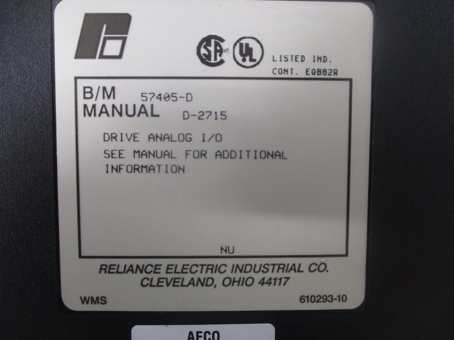 RELIANCE ELECTRIC 57405-D NSNP