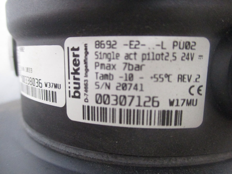 BURKERT 8692-E2 00307126 24V REV. 2 NSNP