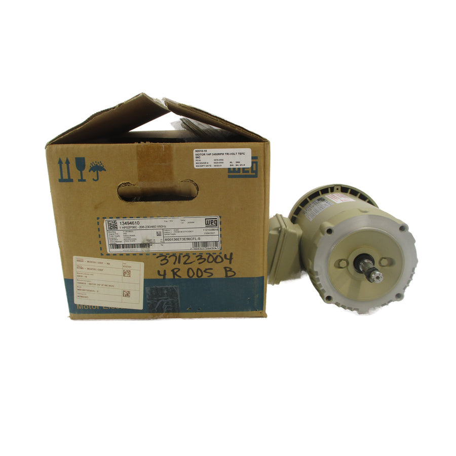 WEG M00136ET3E56CFL-S 208-230/460V 3.19-2.88/1.44A NSMP