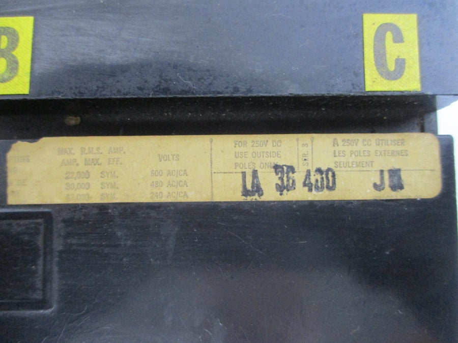 SQUARE D LA36400 600VAC 400A (BLACK) UNMP