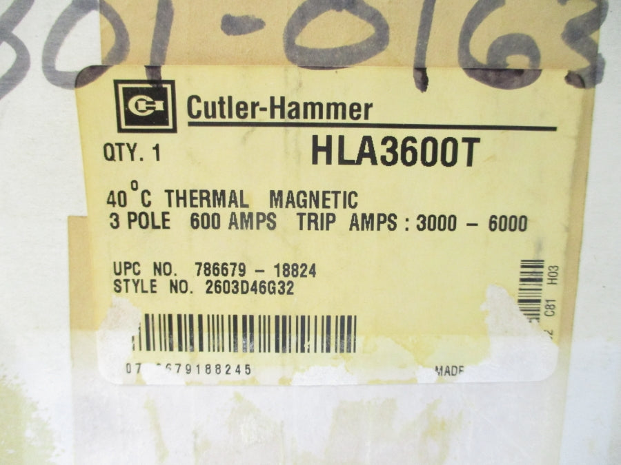 CUTLER HAMMER HLA3600T 2603D46G32 600A NSMP