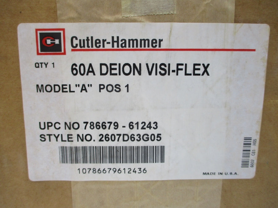 CUTLER HAMMER 2607D63G05 600VAC 60A NSMP