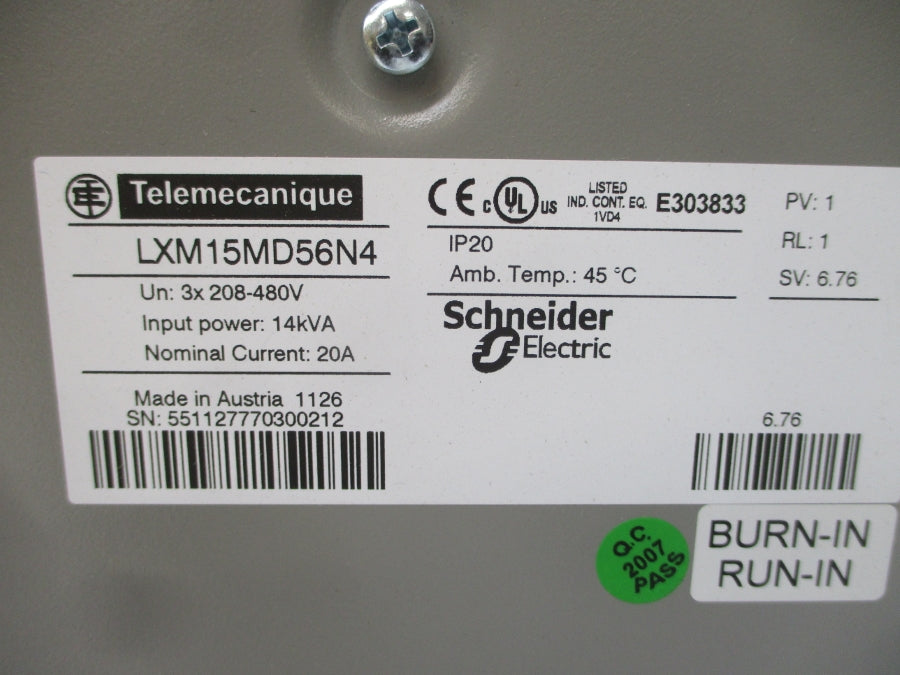 TELEMECANIQUE LXM15MD56N4 208-480V 20A NSMP