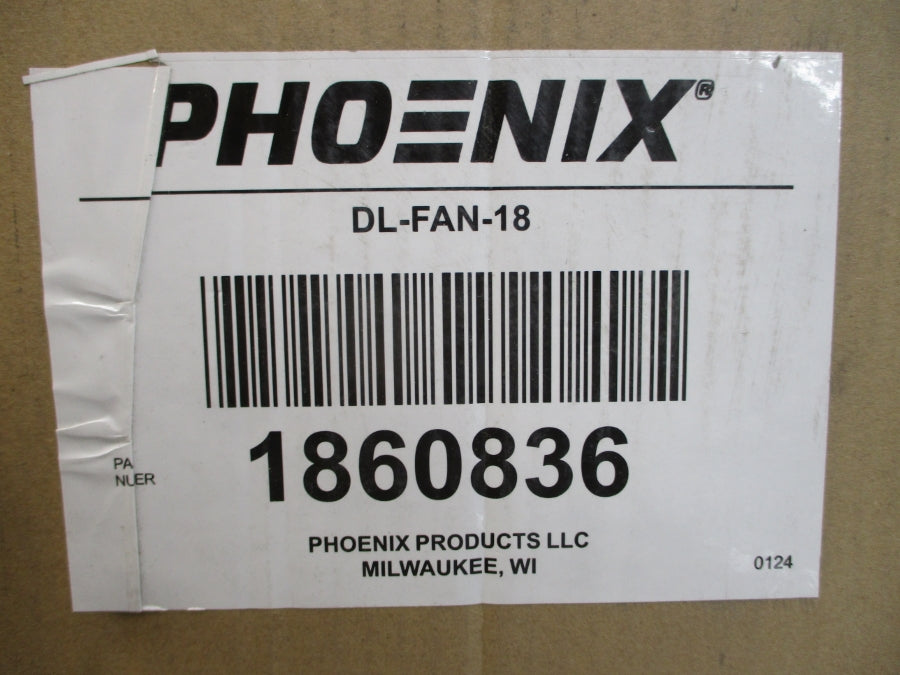 PHOENIX PRODUCTS DL-FAN-18 1860836 120VAC 0.85A 18" NSMP