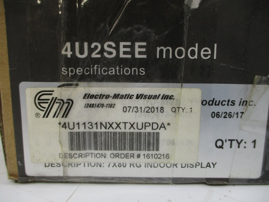 ELECTRO-MATIC VISUAL 4U2SEE 5VDC NSMP