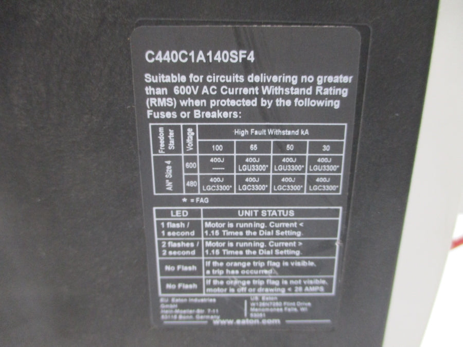 EATON AN19NN0 C440C1A140SF4 SER. B1 110/120V 135A NSNP