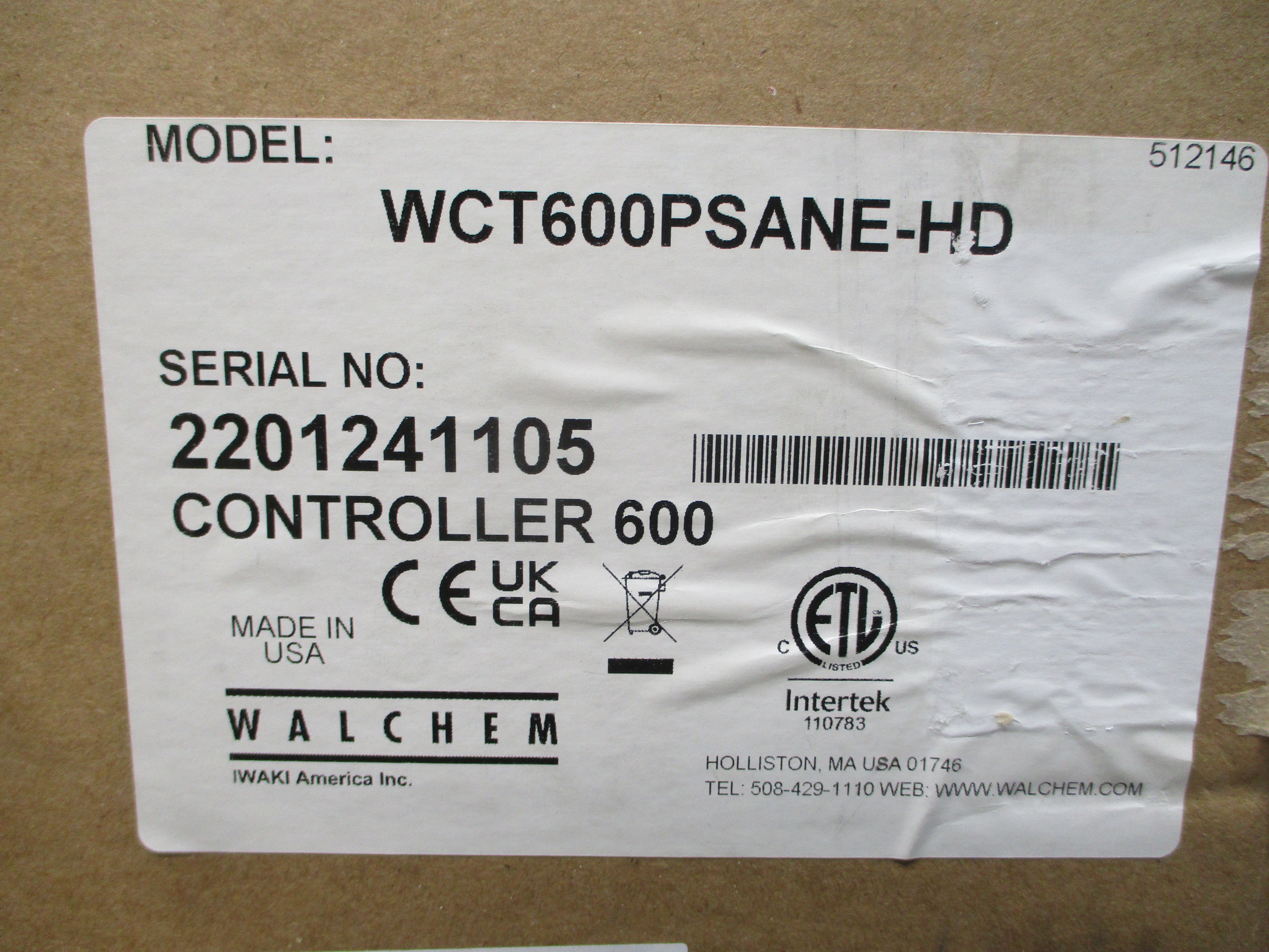 WALCHEM WCT600PSANE-HD 600 100-240VAC 7.0A NSMP