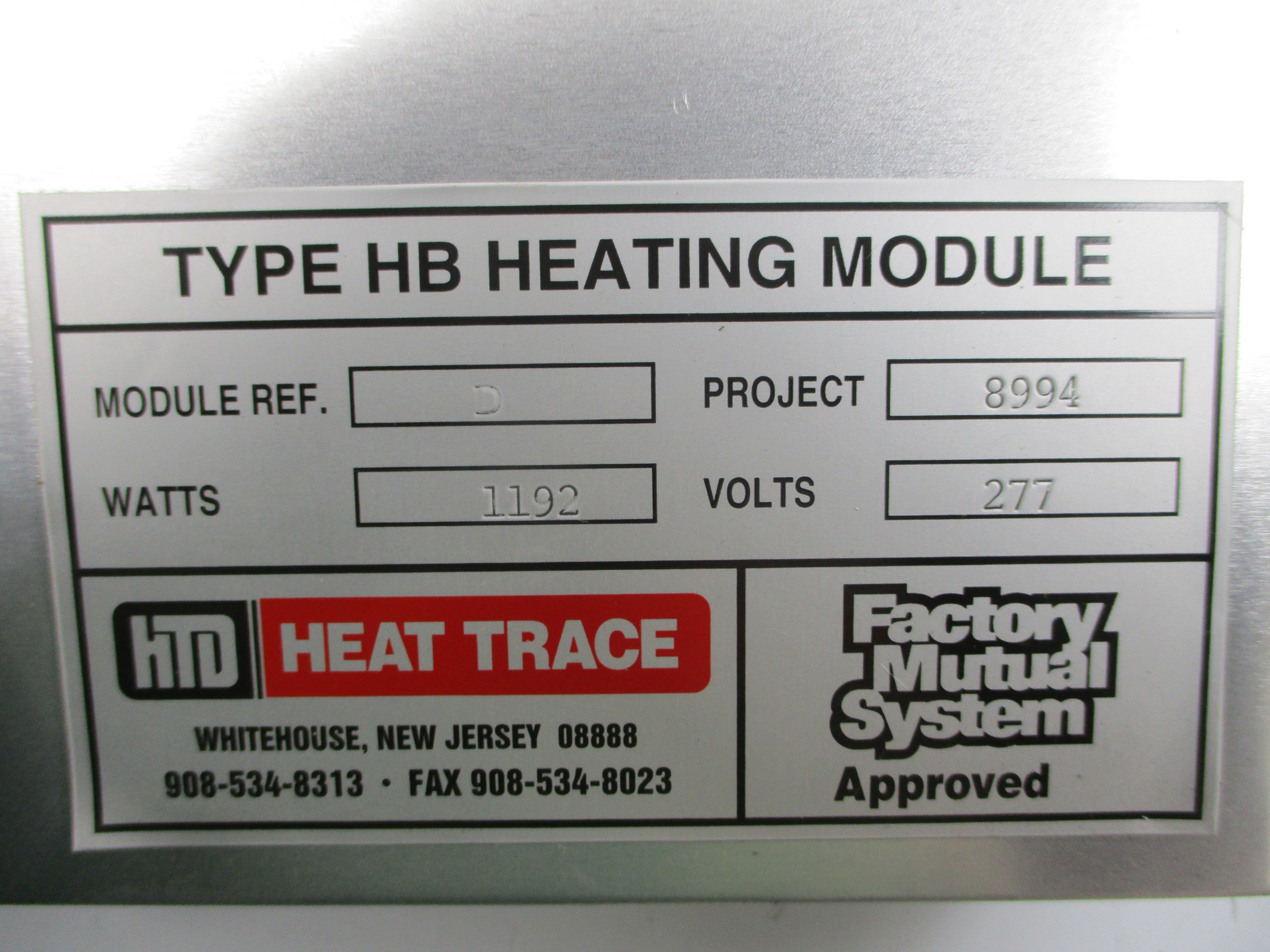 HEAT TRACE HB 277V NSNP