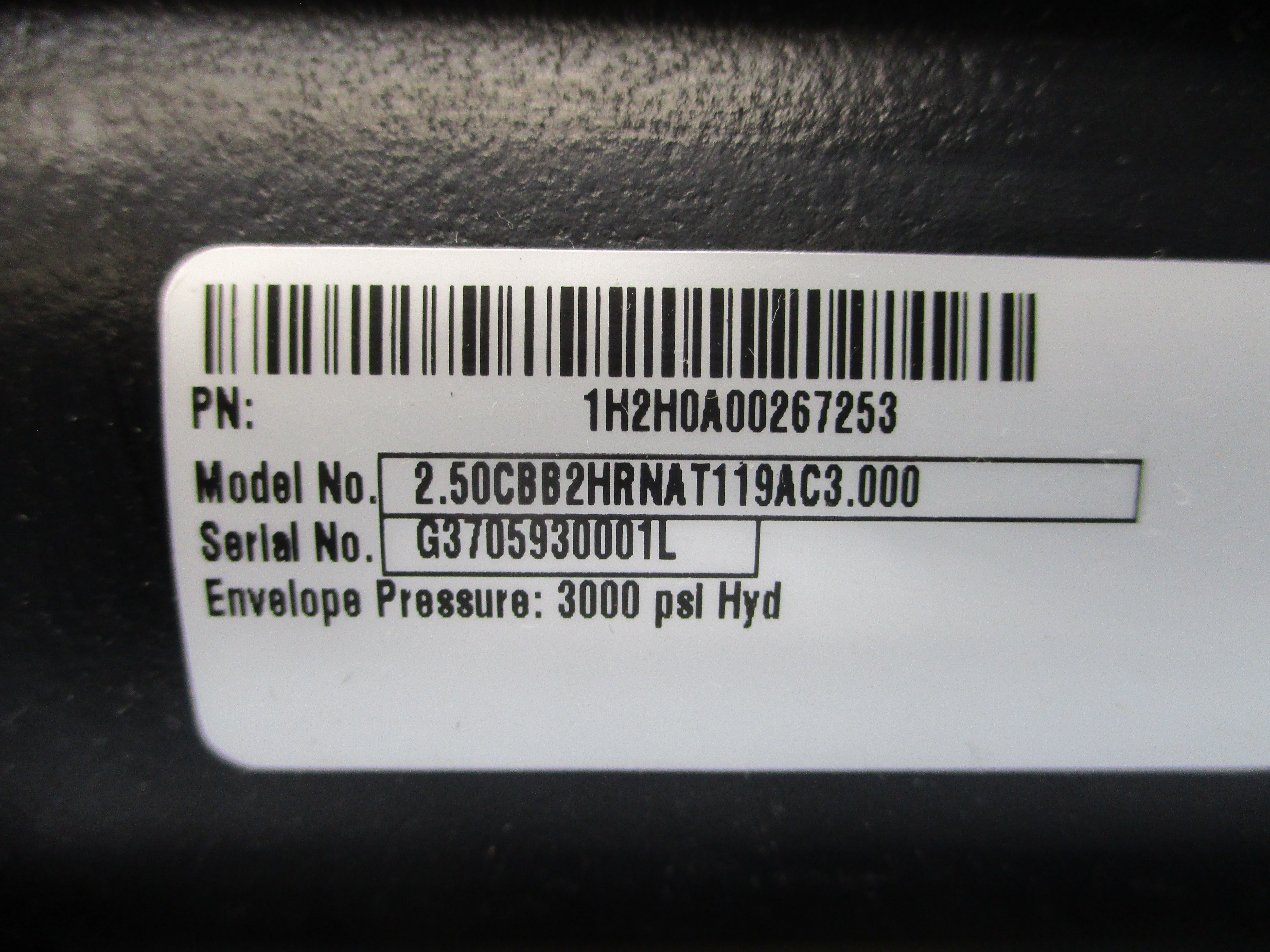 PARKER 2.50CBB2HRNAT119AC3.000 3000PSI NSNP