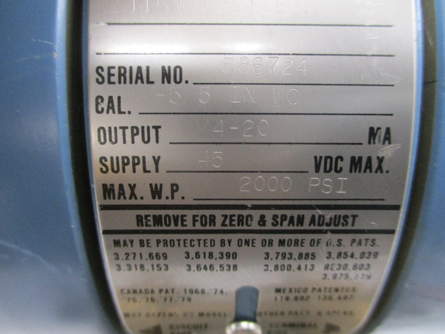 ROSEMOUNT 1151DP3E12B1 45VDC 2000PSI NSNP