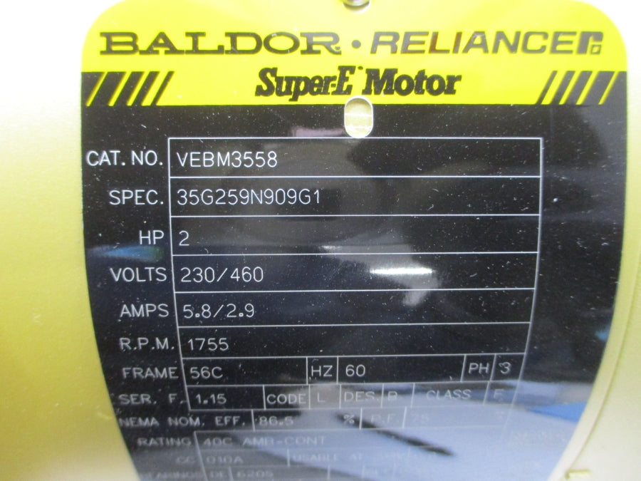 BALDOR VEBM3558 35G259N909G1 230/460V 5.8/2.9A NSNP
