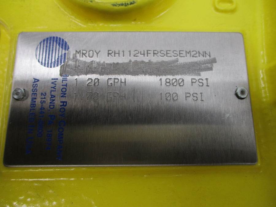 MILTON ROY RH1124FRSESEM2NN 102863.00 208-230/460V 1.3/.65A 1800PSI NSNP