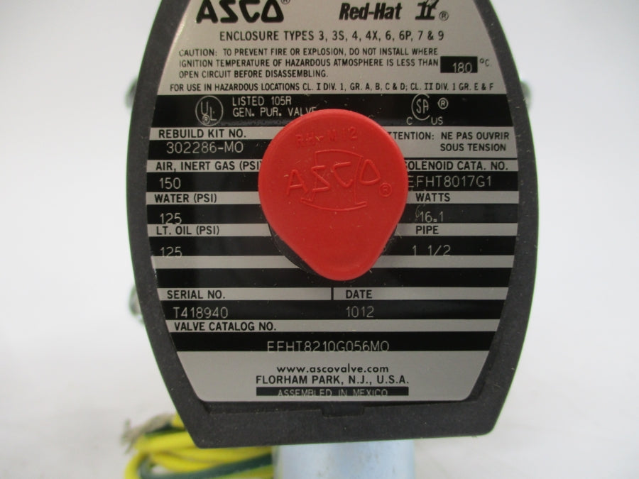 ASCO EFHT8210G056MO 120V 125-150PSI 1-1/2" NSMP