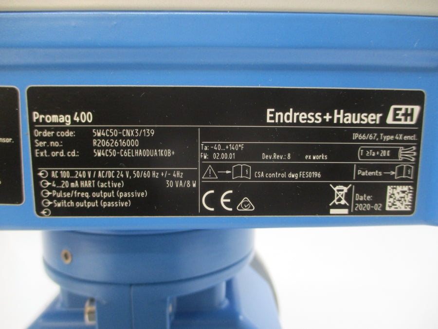 ENDRESS+HAUSER 5W4C50-CNX3/139 100-240VAC REV. 8 2" NSMP