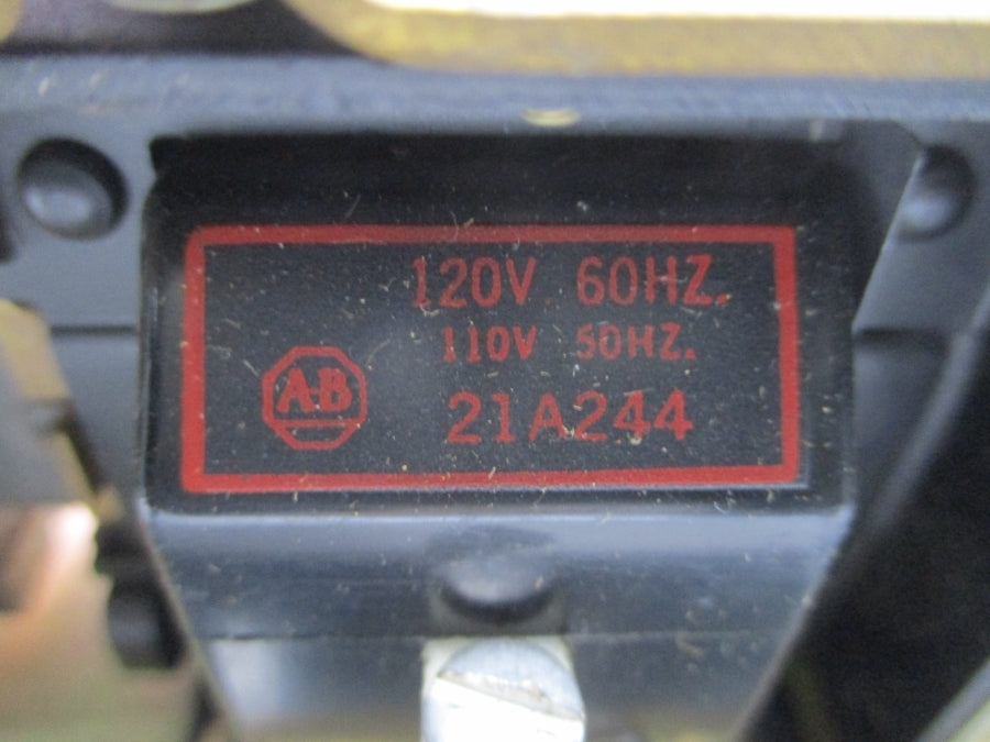 ALLEN BRADLEY 849-ZAD32 SER. B 110/120V 60A (MISSING COVER) (BR/YL) NSMP