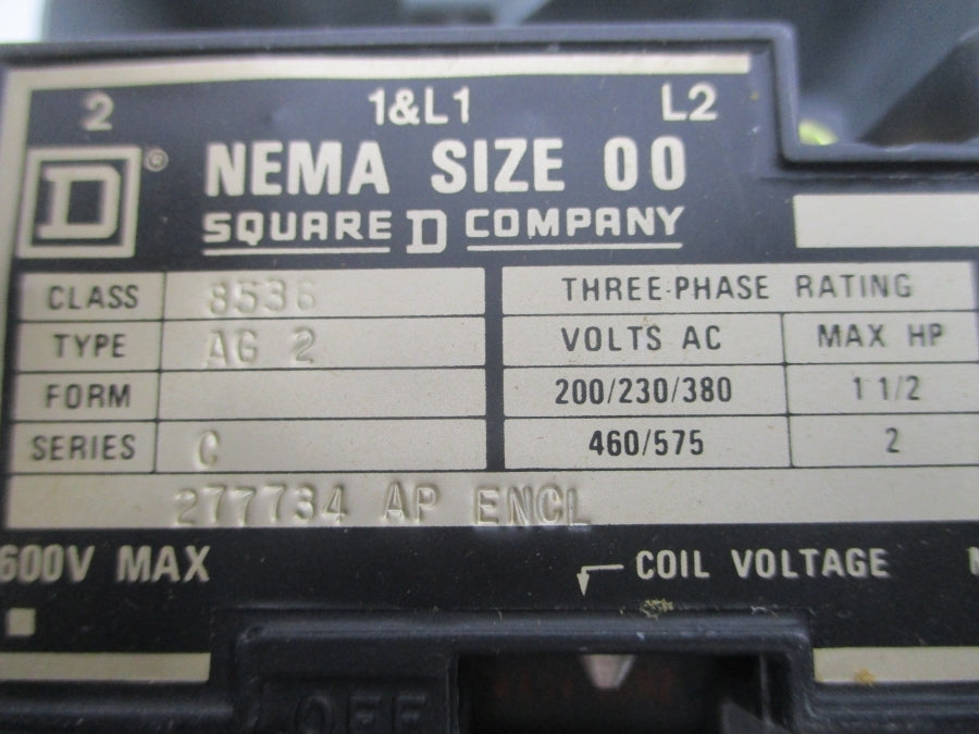 SQUARE D 8536AG-2 SER. C 440/480V NSMP