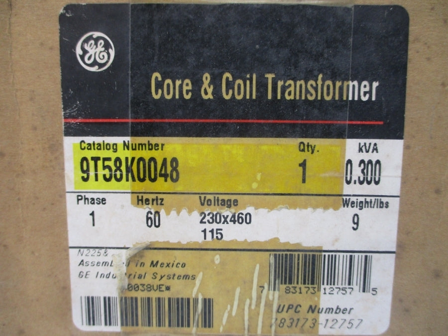 GENERAL ELECTRIC 9T58K0048 230/460V (BK/YL) NSMP