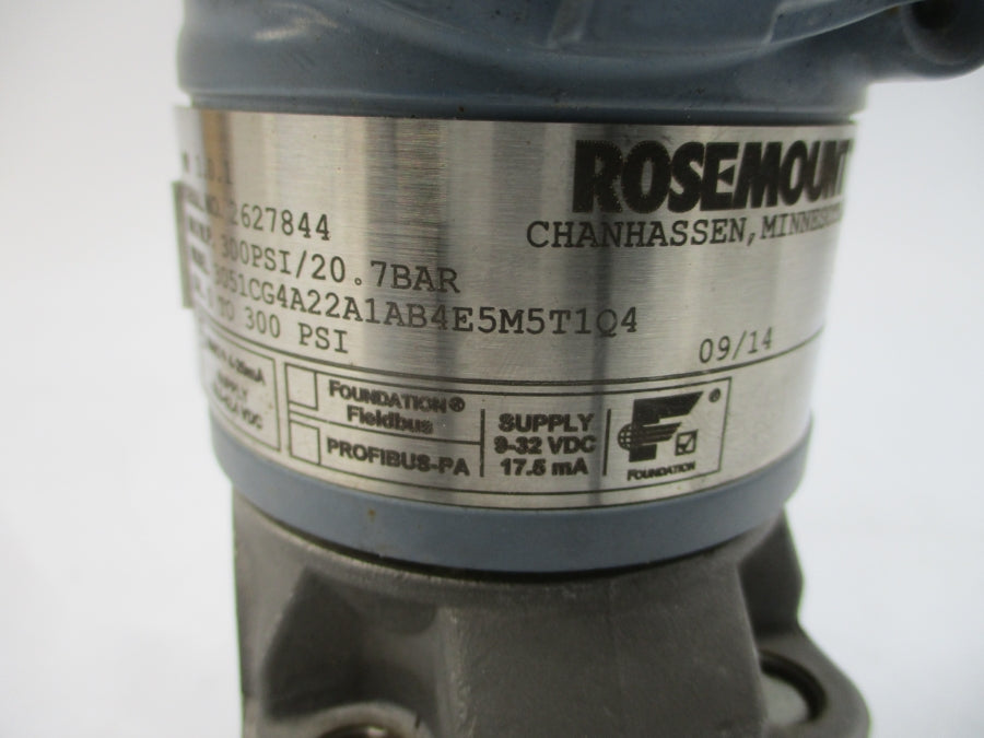 ROSEMOUNT 3051CG4A22A1AB4E5M5T1Q4 10.5-42.4VDC 300PSI UNMP