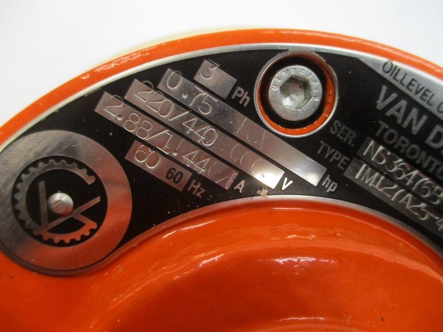 VAN DER GRAAF TM127A25-475 220/440V 2.88/1.44A NSNP