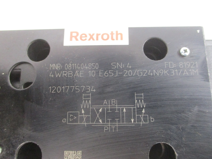 REXROTH 0811404850 4WRBAE10E65J-20/G24N9K31/A1M 2.45A NSNP
