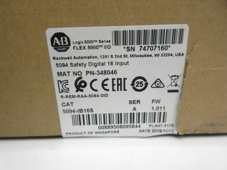 ALLEN BRADLEY 5094-IB16S SER. A F/W 1.011 NSMP