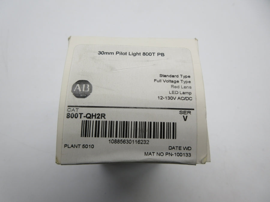 ALLEN BRADLEY 800T-QH2R SER. V 12-130VAC/DC (WH) NSFS