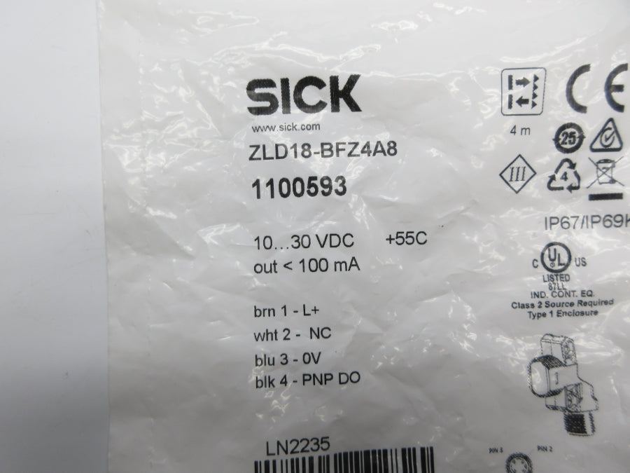 SICK ZLD18-BFZ4A8 1100593 10-30VDC NSMP