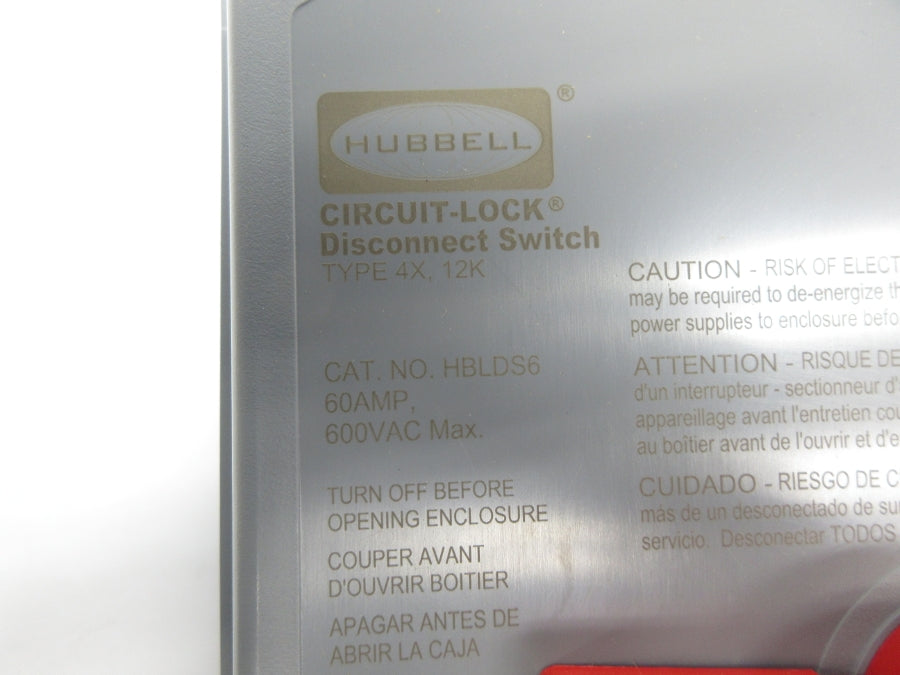 HUBBELL HBLDS6 600VAC 60A NSNP