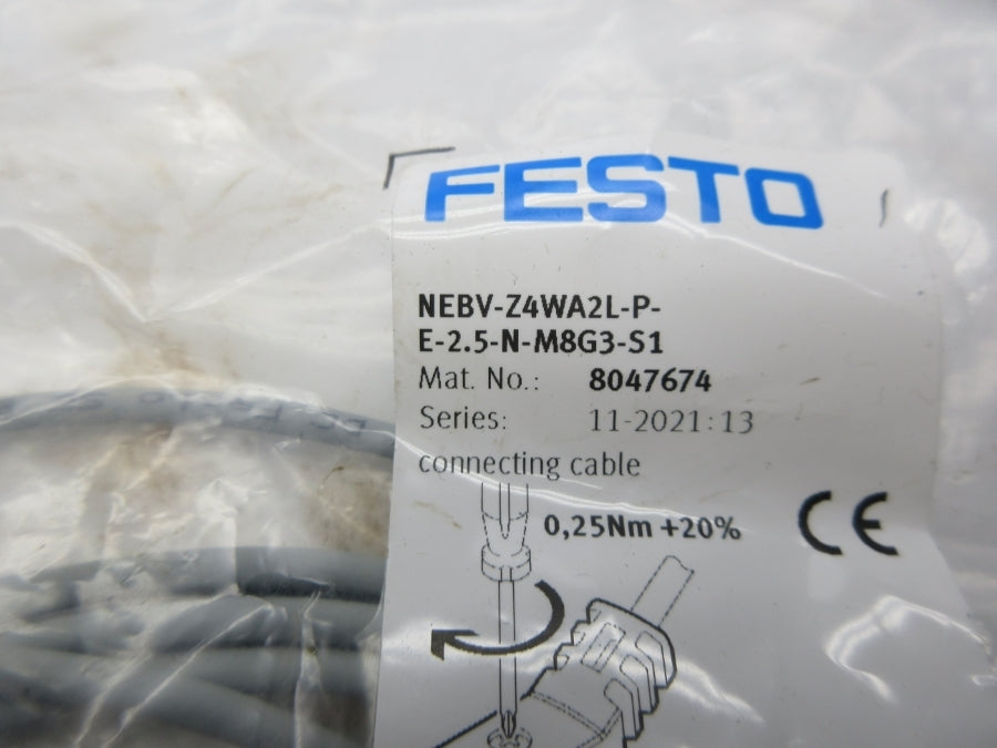 FESTO NEBV-Z4WA2L-P-E-2.5-N-M8G3-S1 8047674 NSMP