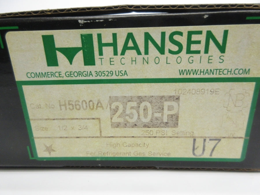 HANSEN H5600A/250-P 250PSI NSMP
