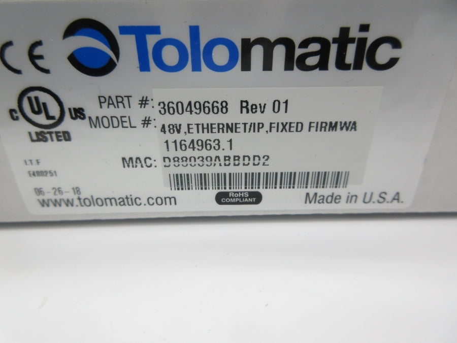 TOLOMATIC 36049668 48V REV. 01 NSMP