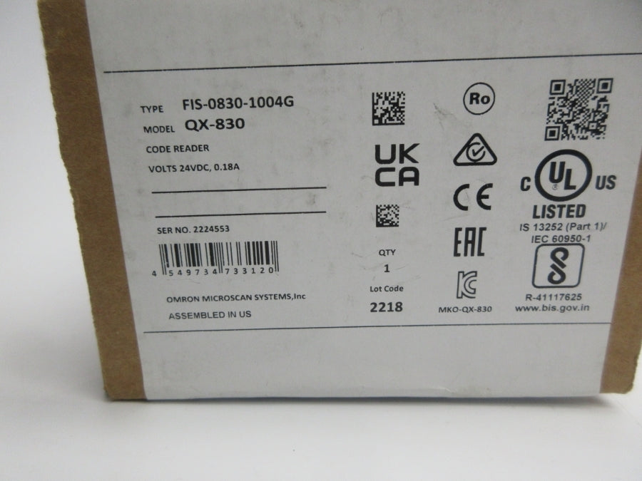 MICROSCAN FIS-0830-1004G 24VDC 0.18A NSMP