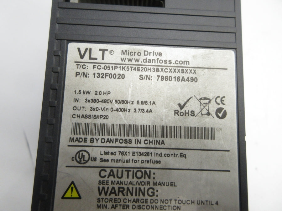 DANFOSS 132F0020 380-480V 5.9/5.1A (AS PICTURED1) UNMP