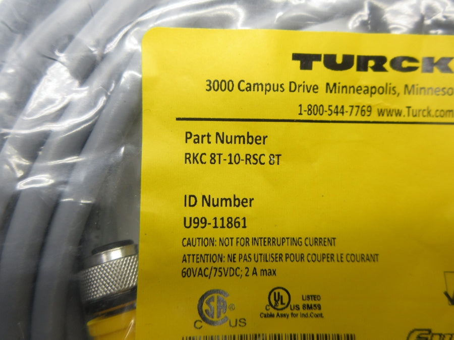 TURCK RKC8T-10-RSC8T U99-11861 60VAC 2A NSMP