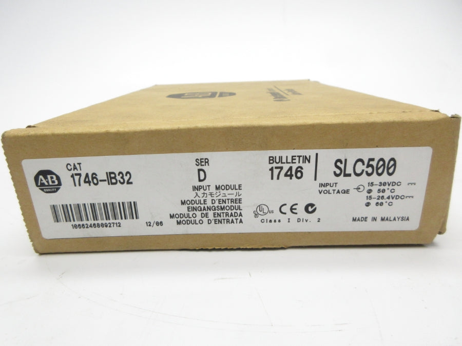 ALLEN BRADLEY 1746-IB32 SER. D 15-30VDC DATE: 2006 NSFS