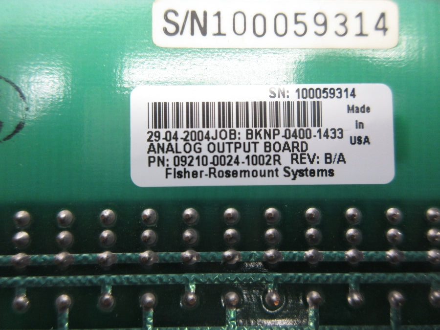 FISHER-ROSEMOUNT 09210-0024-1002R REV. B/A UNMP