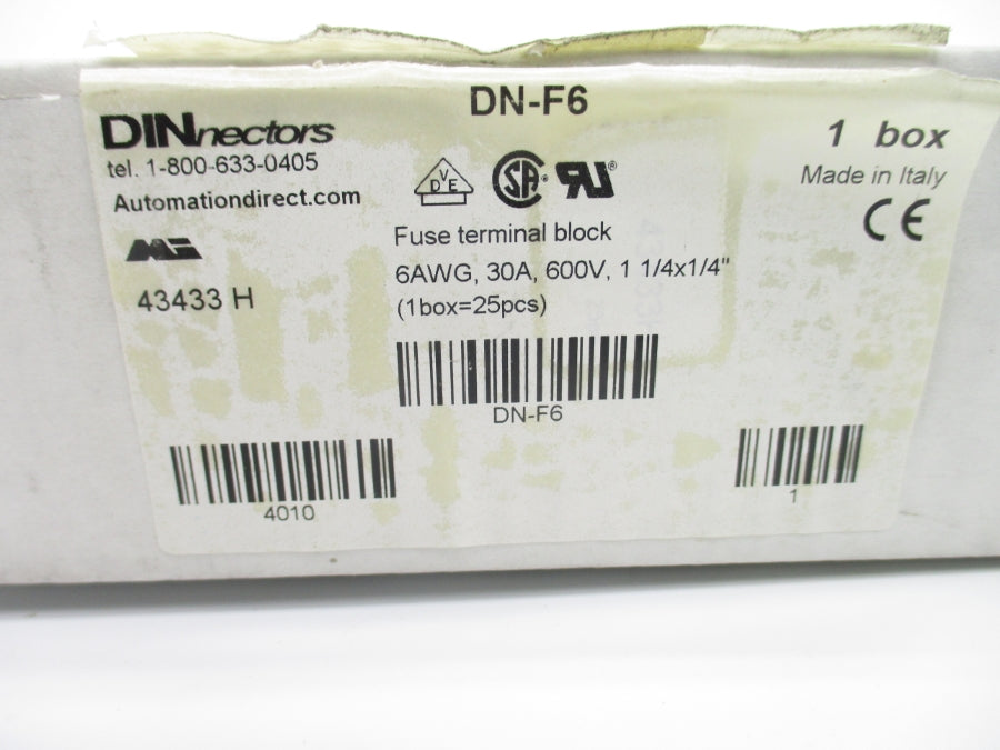 DINNECTORS DN-F6 600V 30A (PKG OF 25) NSMP
