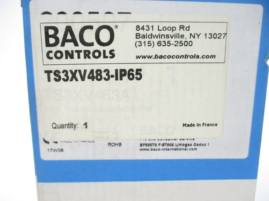 BACO CONTROLS TS3XV483-IP65 NSMP