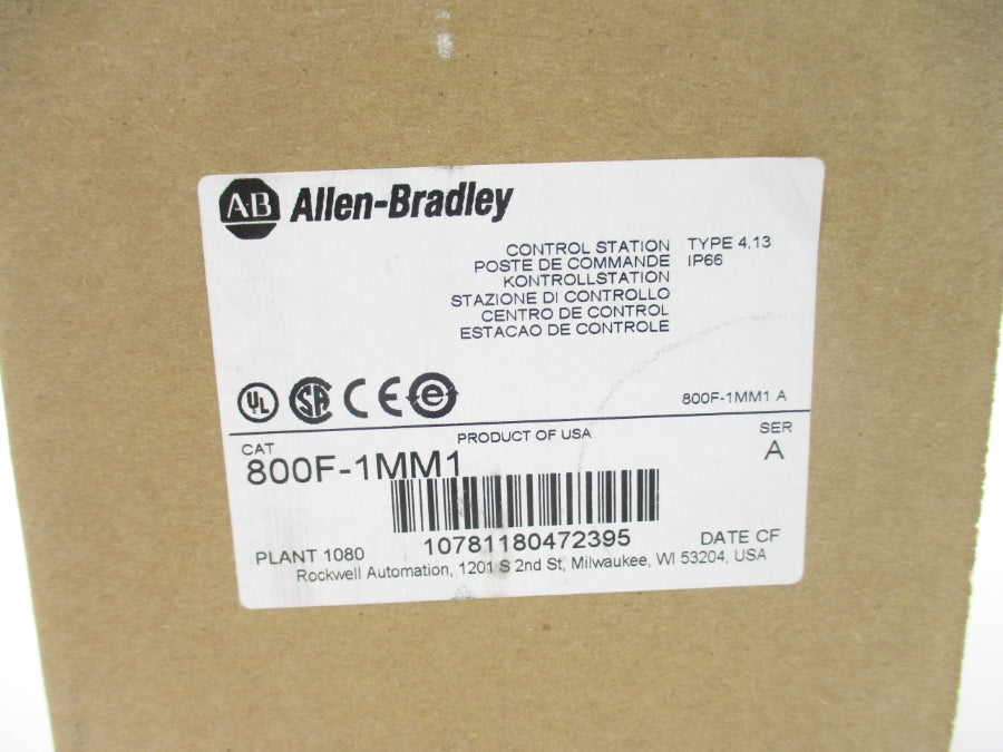 ALLEN BRADLEY 800F-1MM1 SER. A (BR/WH) NSMP