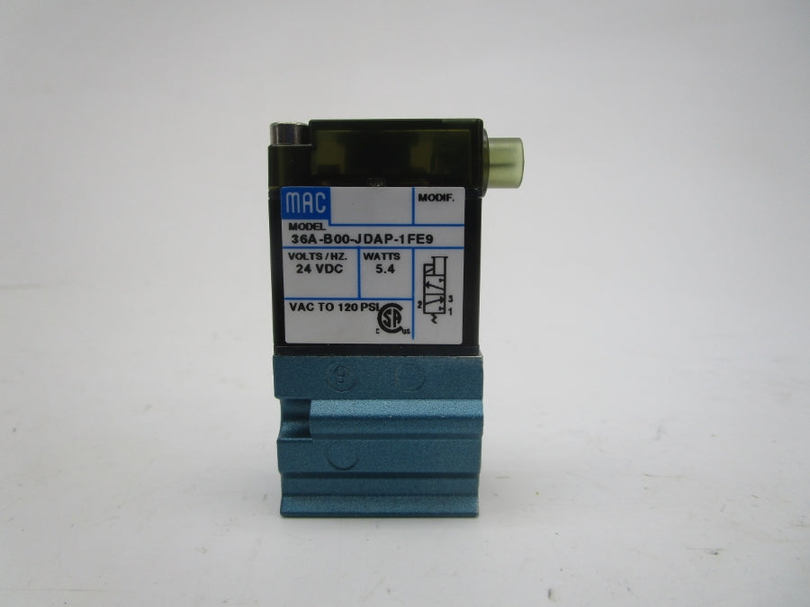 MAC 36A-B00-JDAP-1FE9 24VDC 120PSI NSNP