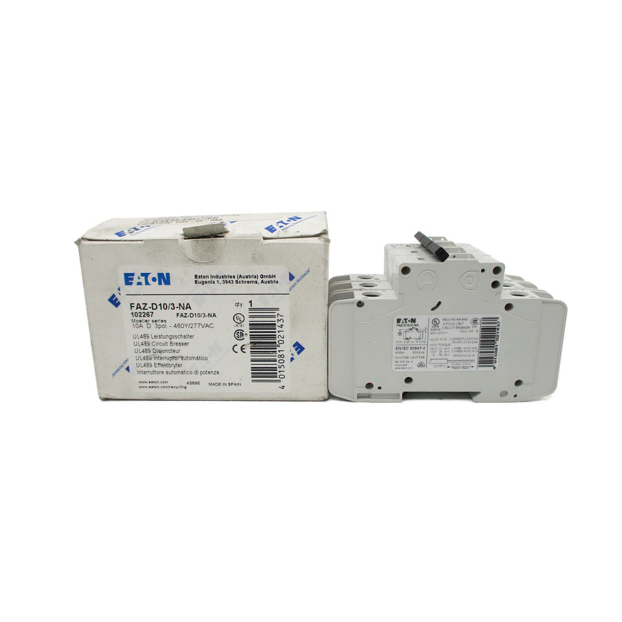 EATON FAZ-D10/3-NA 102267 277VAC 10A NSMP
