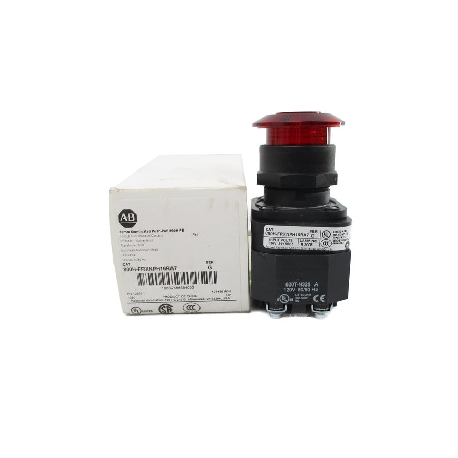 ALLEN BRADLEY 800H-FRXNPH16RA7 SER. G 120VAC (WH) NSMP