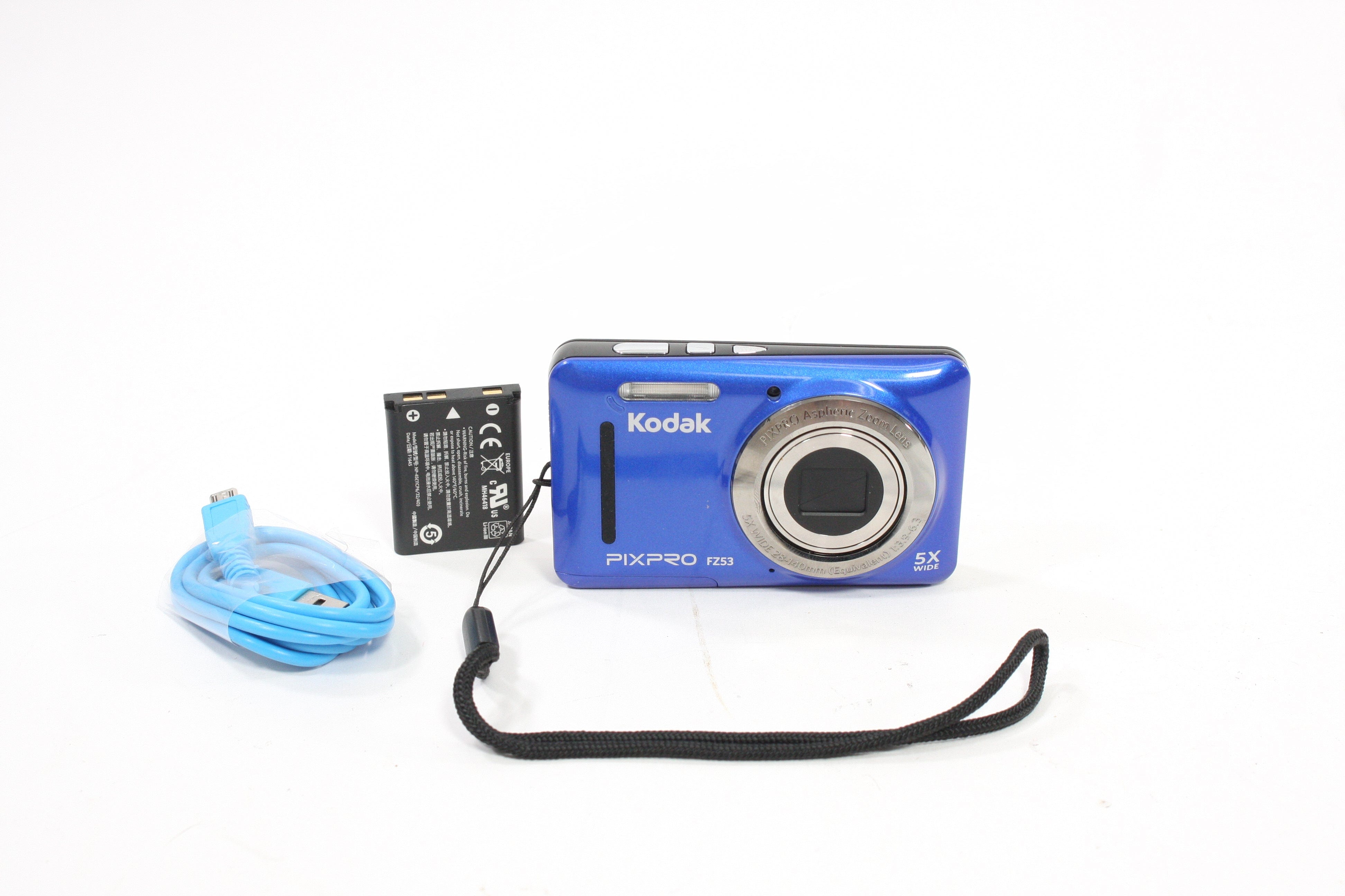 Kodak PixPro FZ53 Digital Point-and-Shoot 5x Zoom 16 mp (Blue)