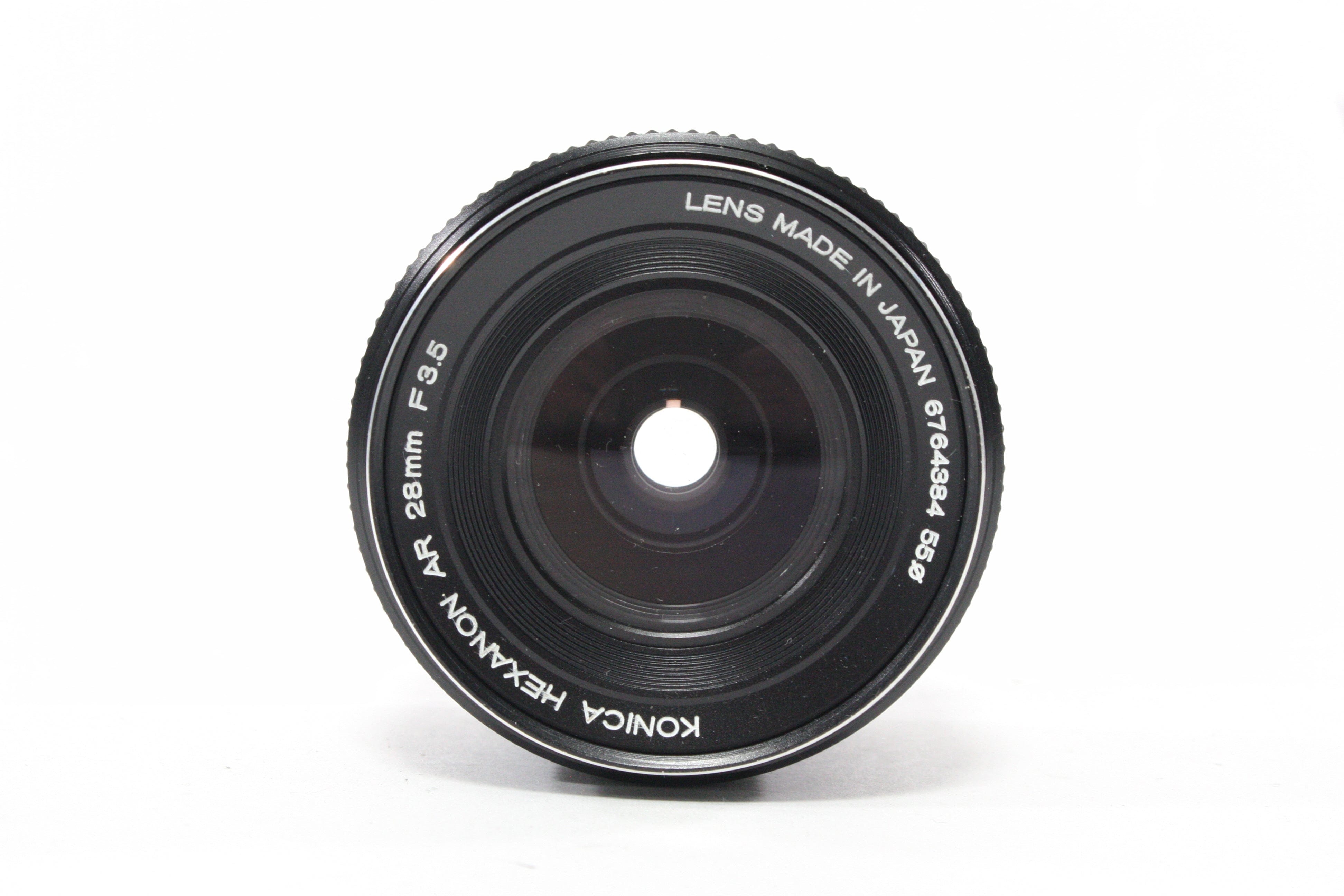 Konica 28mm f/3.5 Lens for Konica AR Mount with Hood and Case