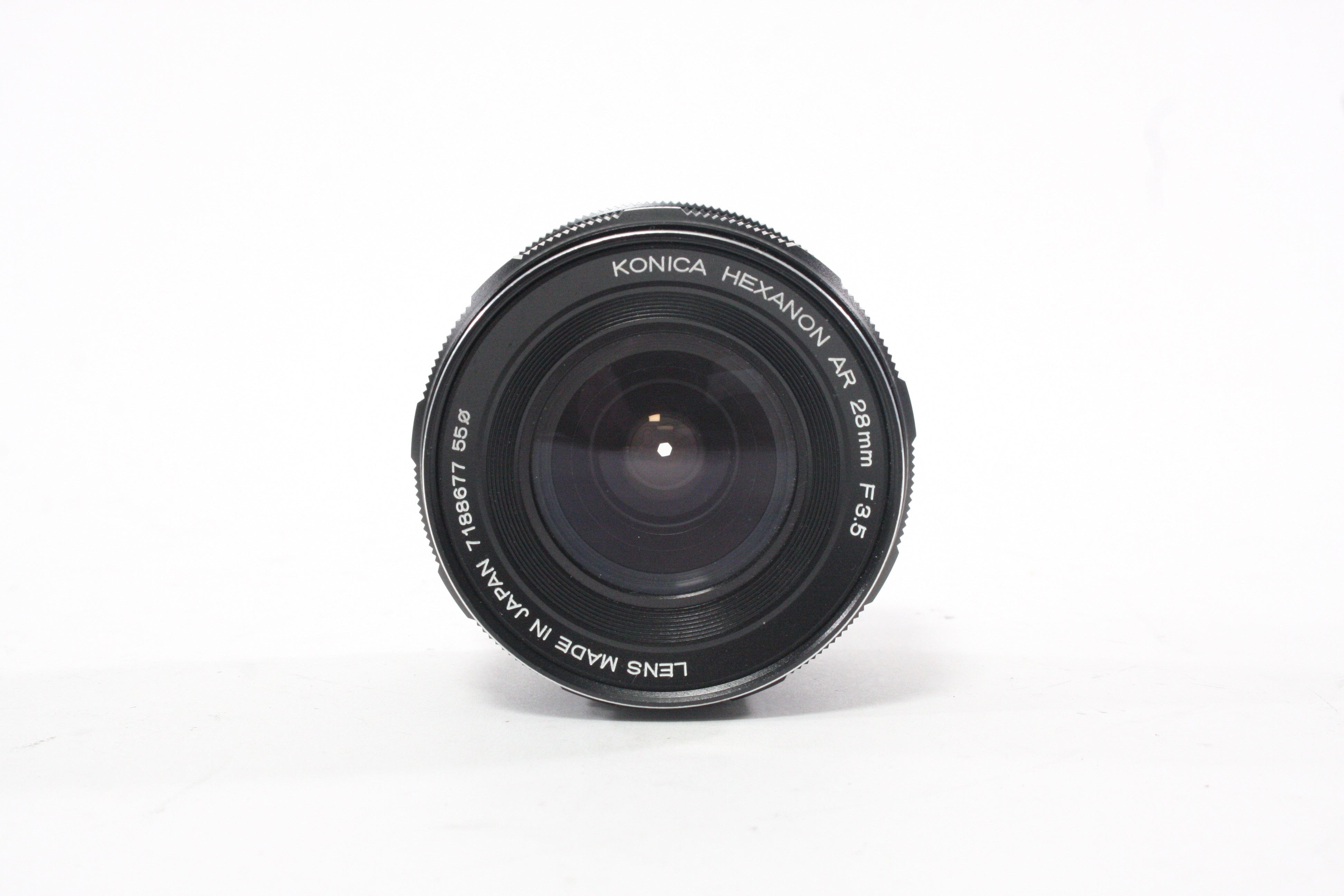 Konica Hexanon 28mm f/3.5 Lens with Hood for Konica AR Mount